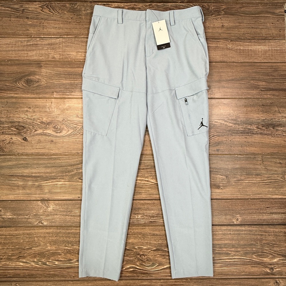 Nike Air Jordan Golf Men's 34x34 Repel Sky Blue Cargo Pants Slim Fit DZ0542-436